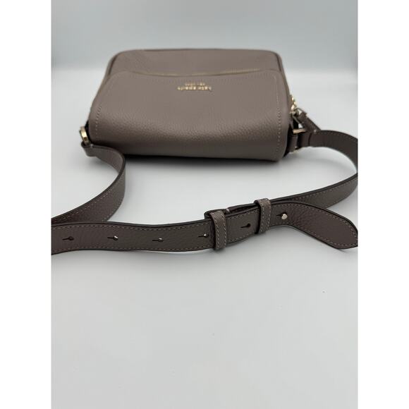 Kate Spade New York Pebbled Leather Crossbody Purse — Like New, Gray / Taupe - Picture 2 of 9